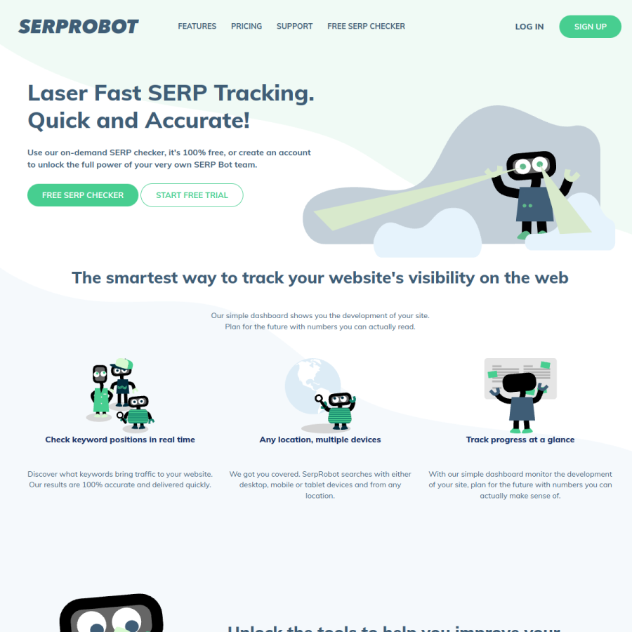 serprobot.com homepage screenshot