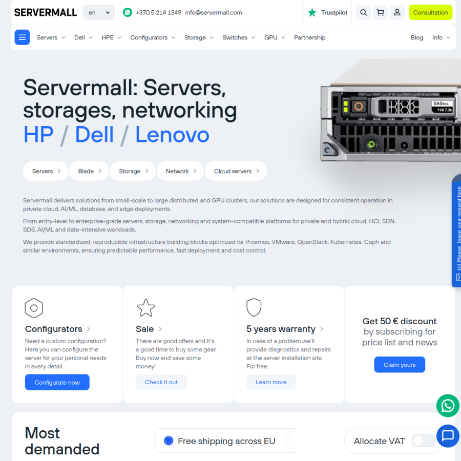 servermall.com homepage screenshot