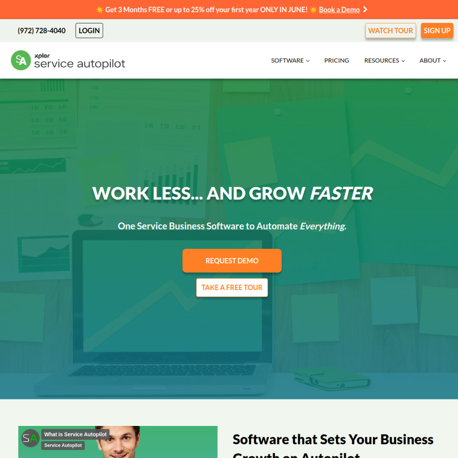 serviceautopilot.com homepage screenshot