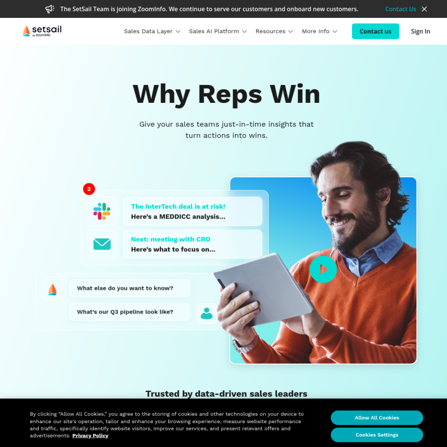 setsail.co homepage screenshot