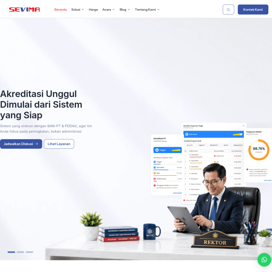 sevima.com homepage screenshot