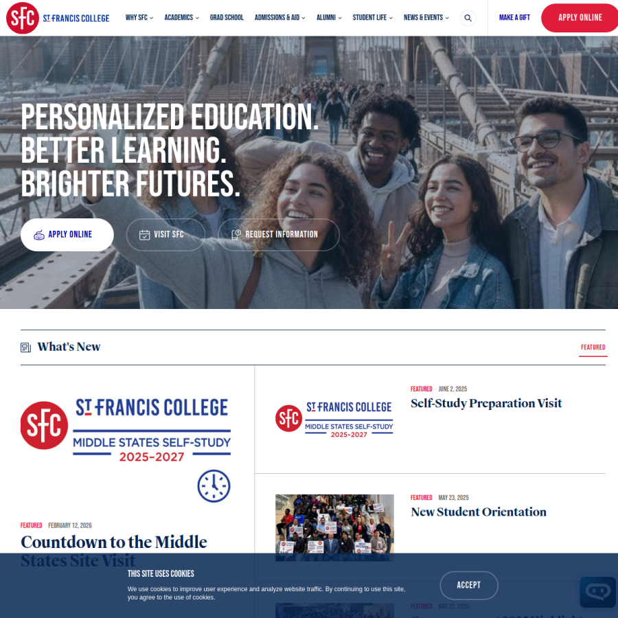 sfc.edu homepage screenshot
