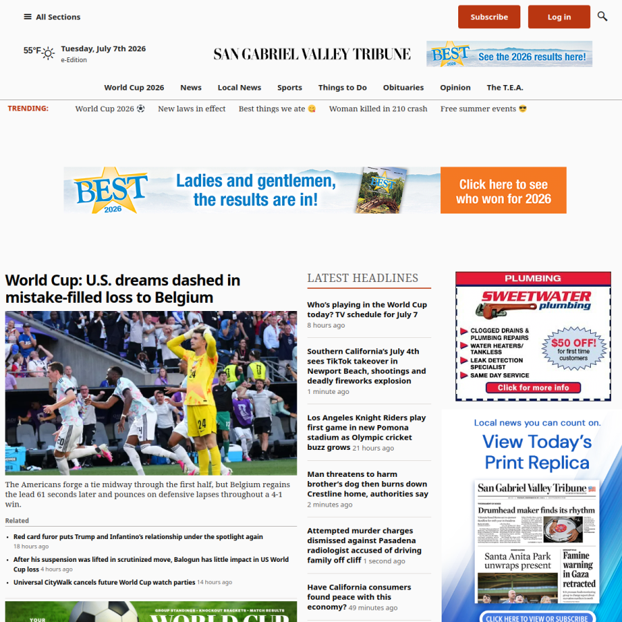 sgvtribune.com homepage screenshot