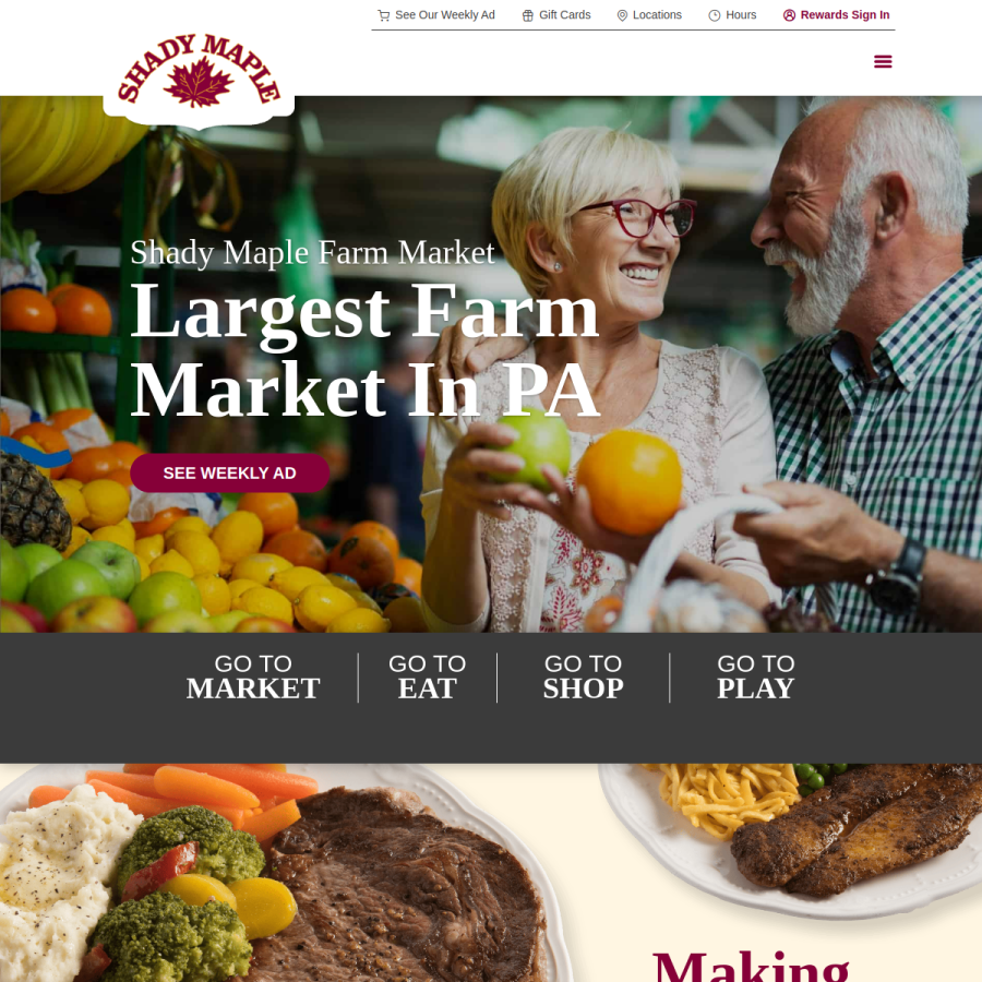 shady-maple.com homepage screenshot