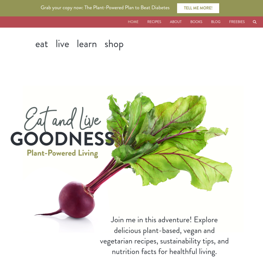 sharonpalmer.com homepage screenshot