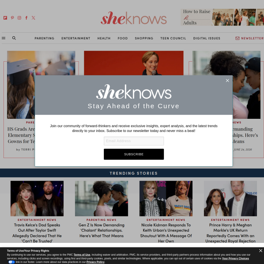 sheknows.com homepage screenshot