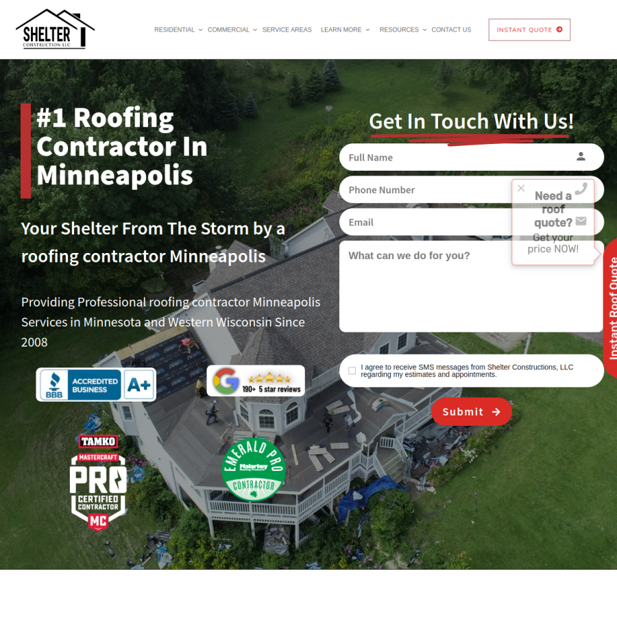 shelter-usa.com homepage screenshot
