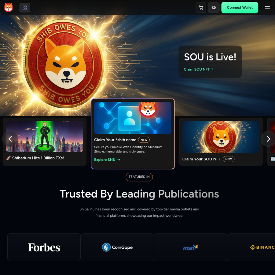 shib.io homepage screenshot