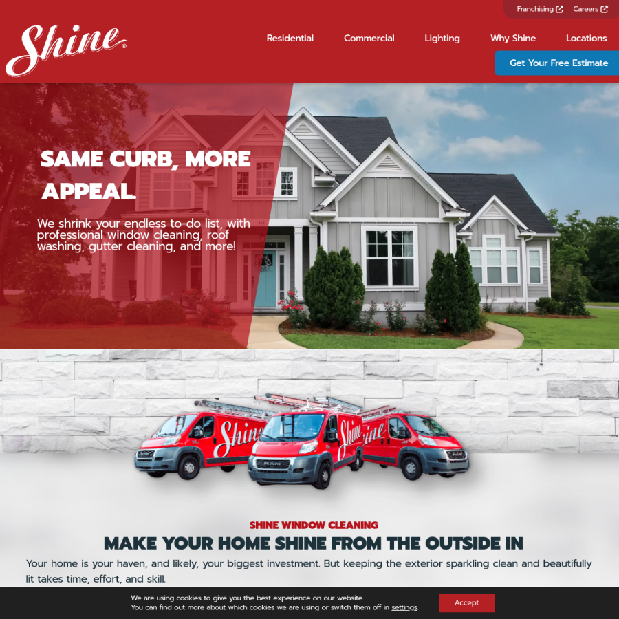 shine-windowcleaning.com homepage screenshot