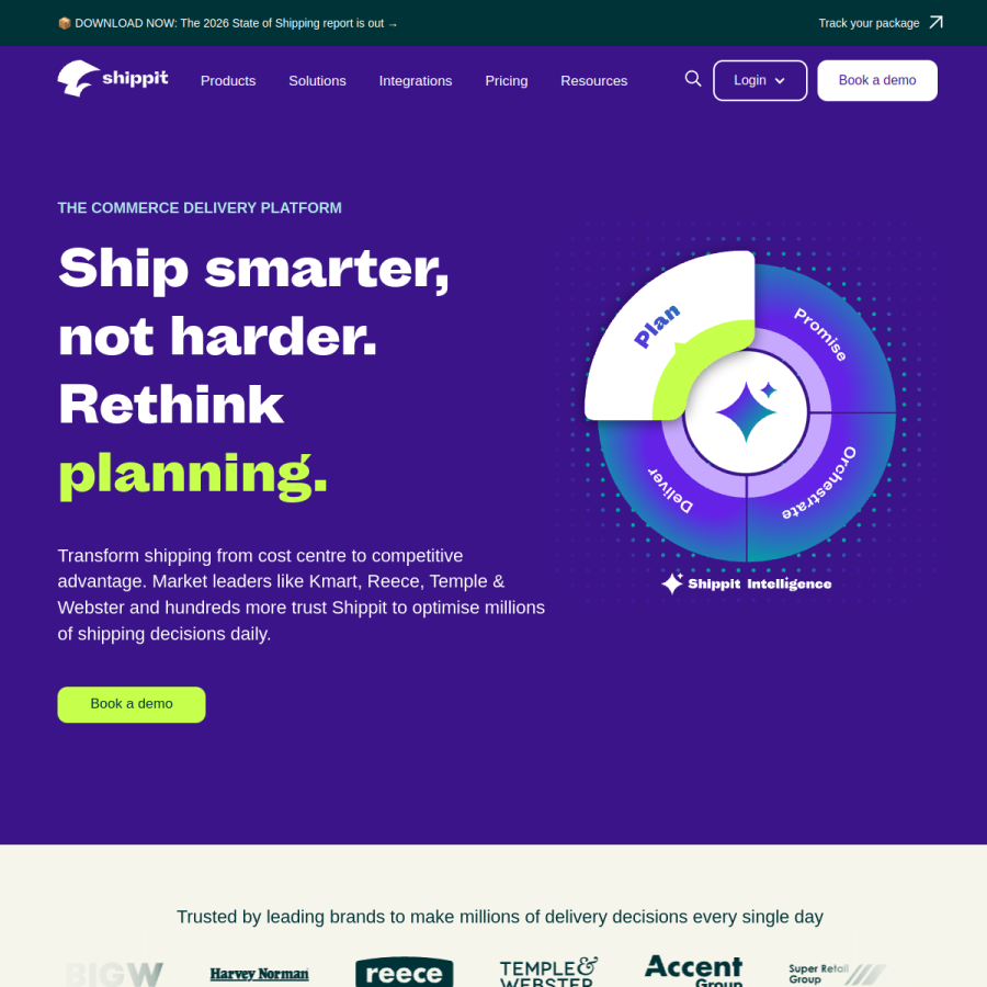 shippit.com homepage screenshot