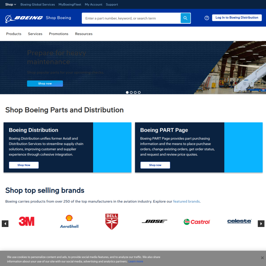 shop.boeing.com homepage screenshot