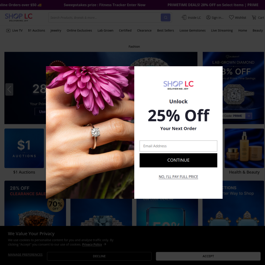 shoplc.com homepage screenshot