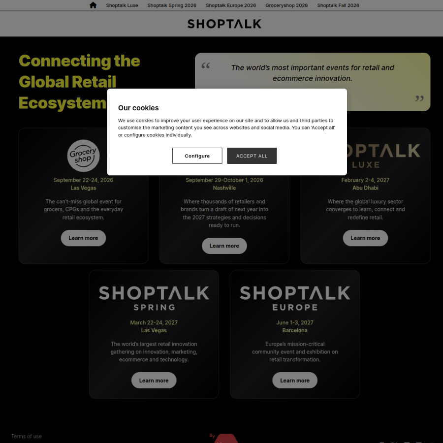 shoptalk.com homepage screenshot