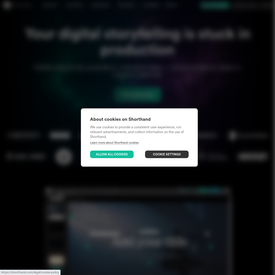 shorthand.com homepage screenshot