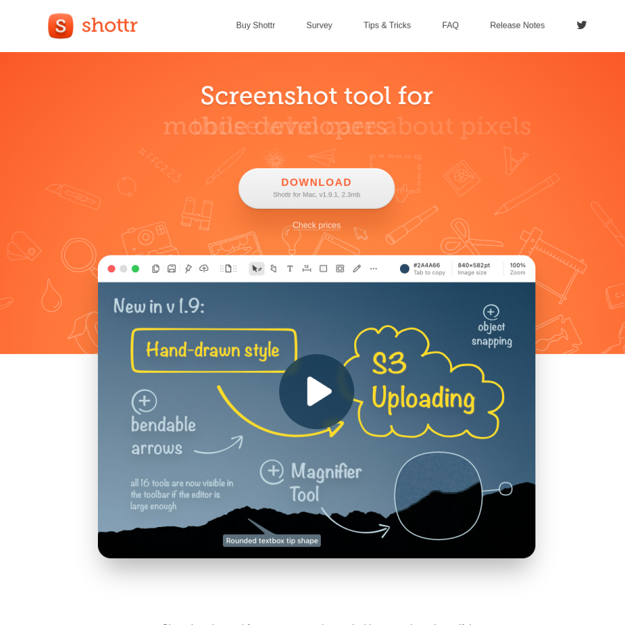 shottr.cc homepage screenshot