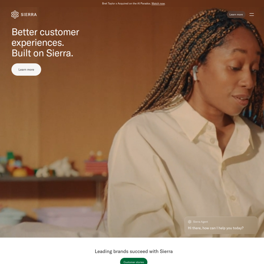 sierra.ai homepage screenshot