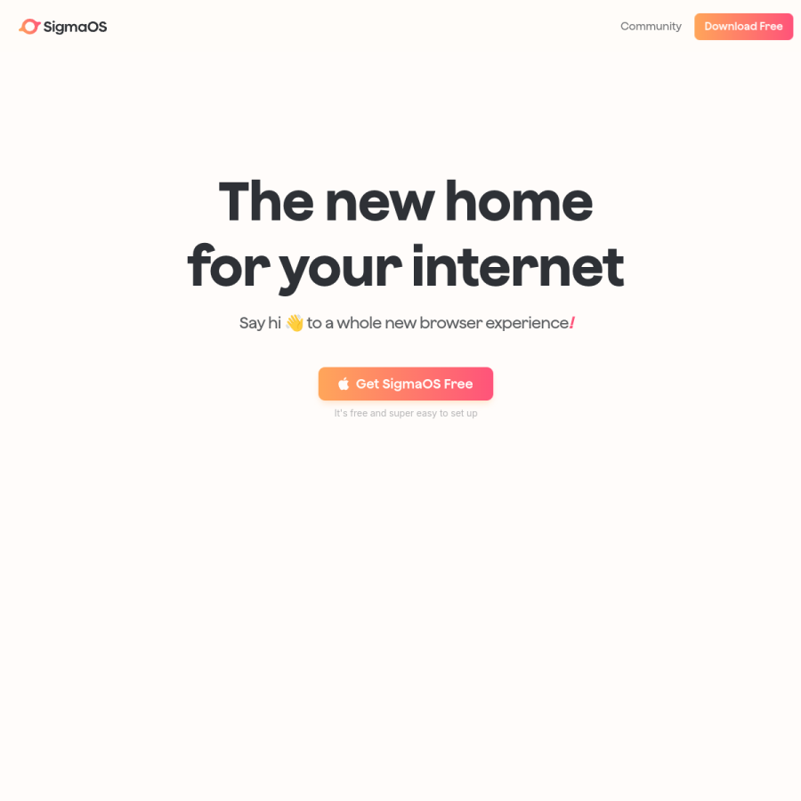 sigmaos.com homepage screenshot