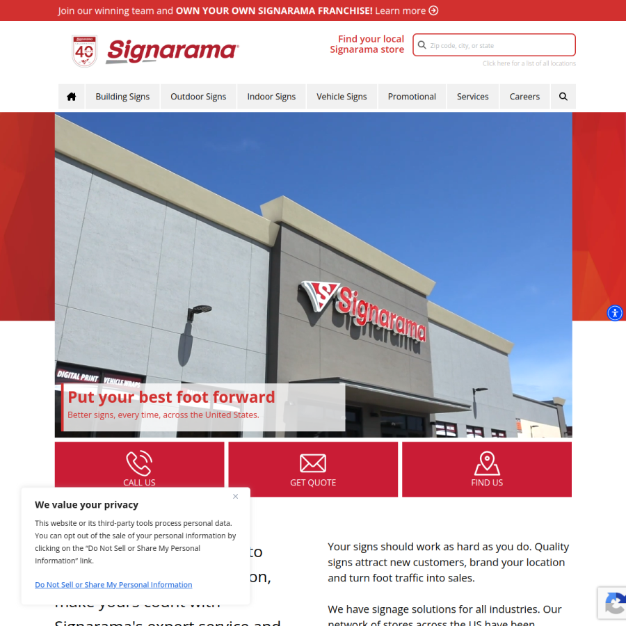 signarama.com homepage screenshot