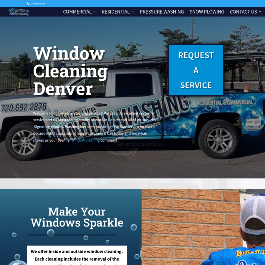 signaturewindowwashing.com homepage screenshot