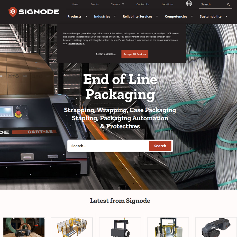 signode.com homepage screenshot
