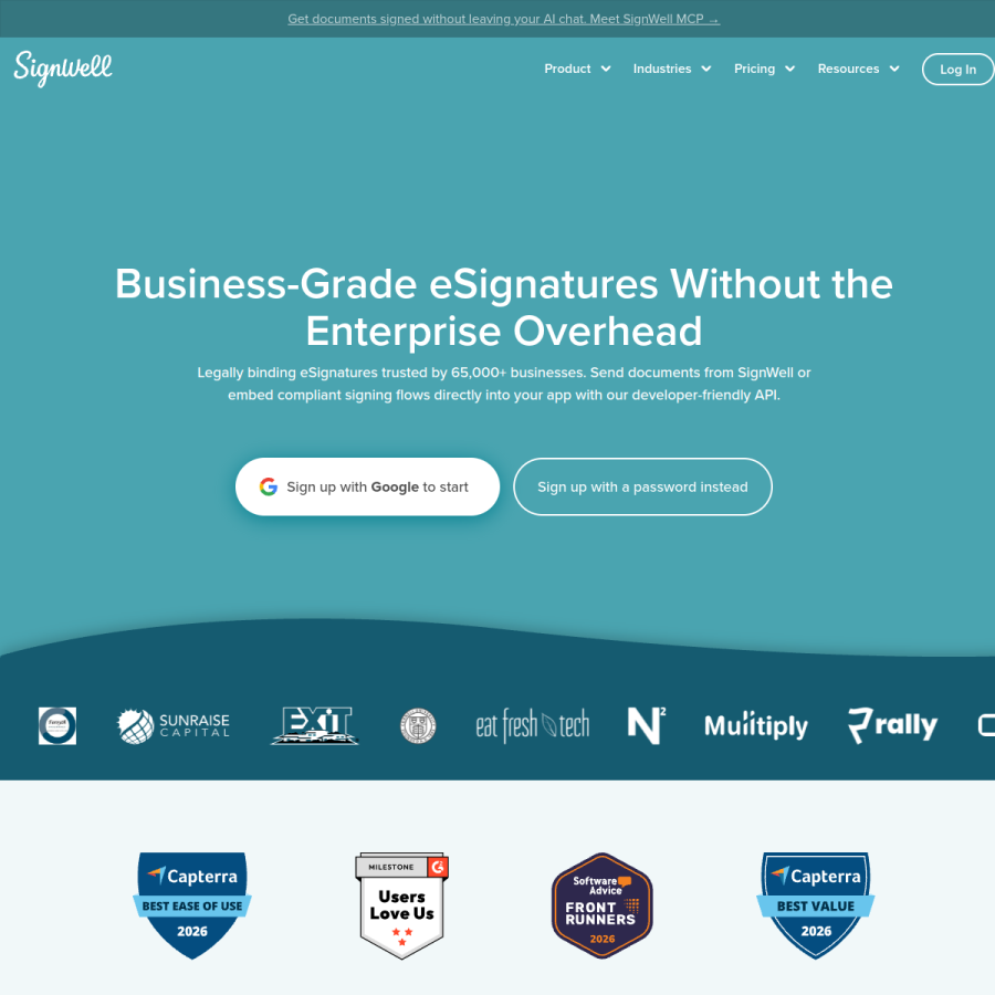 signwell.com homepage screenshot