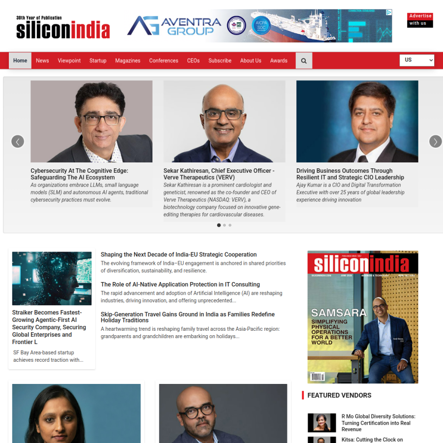 siliconindia.com homepage screenshot