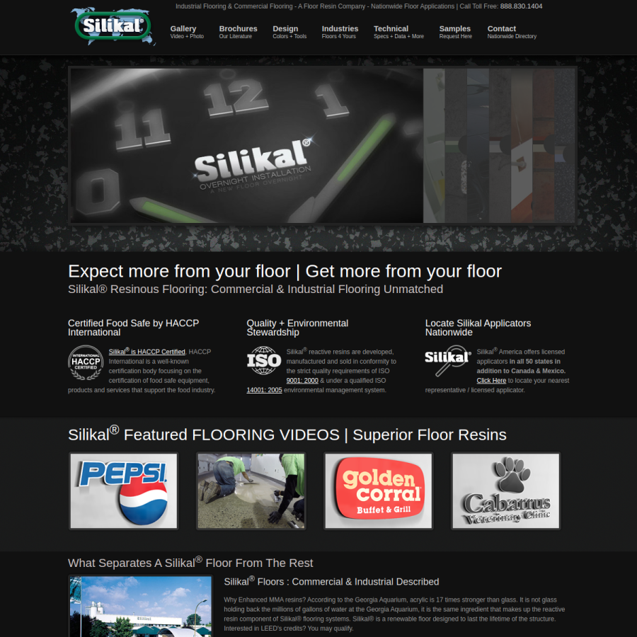 silikalamerica.com homepage screenshot
