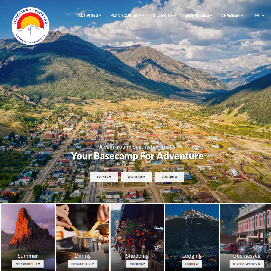 silvertoncolorado.com homepage screenshot