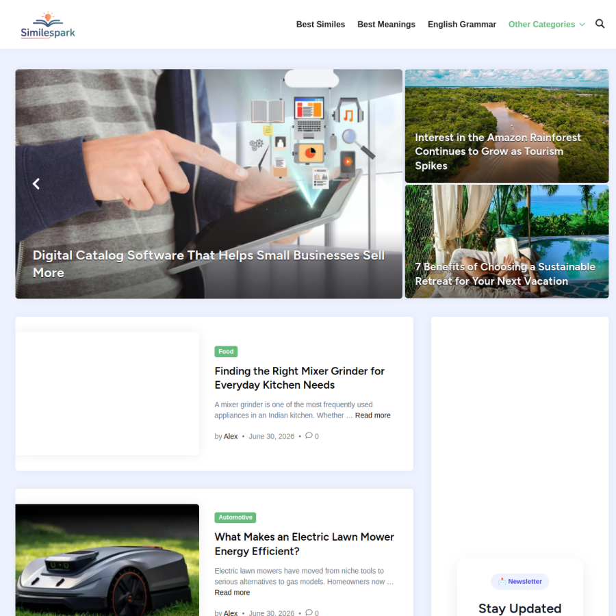 similespark.com homepage screenshot