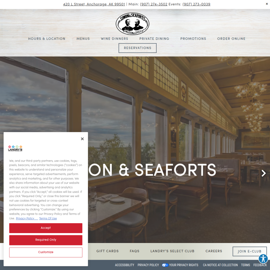simonandseaforts.com homepage screenshot