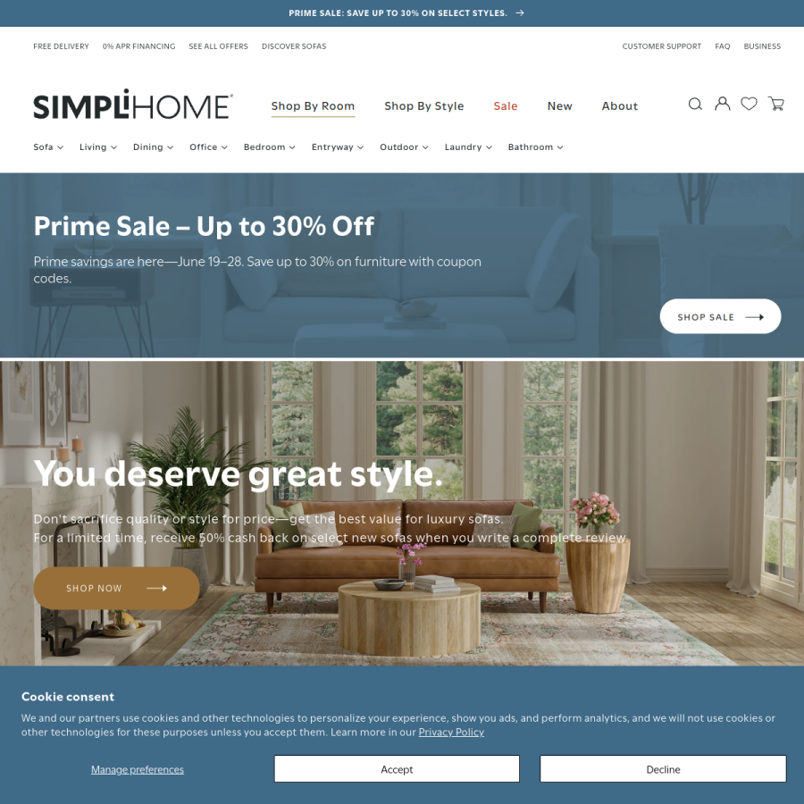 simpli-home.com homepage screenshot
