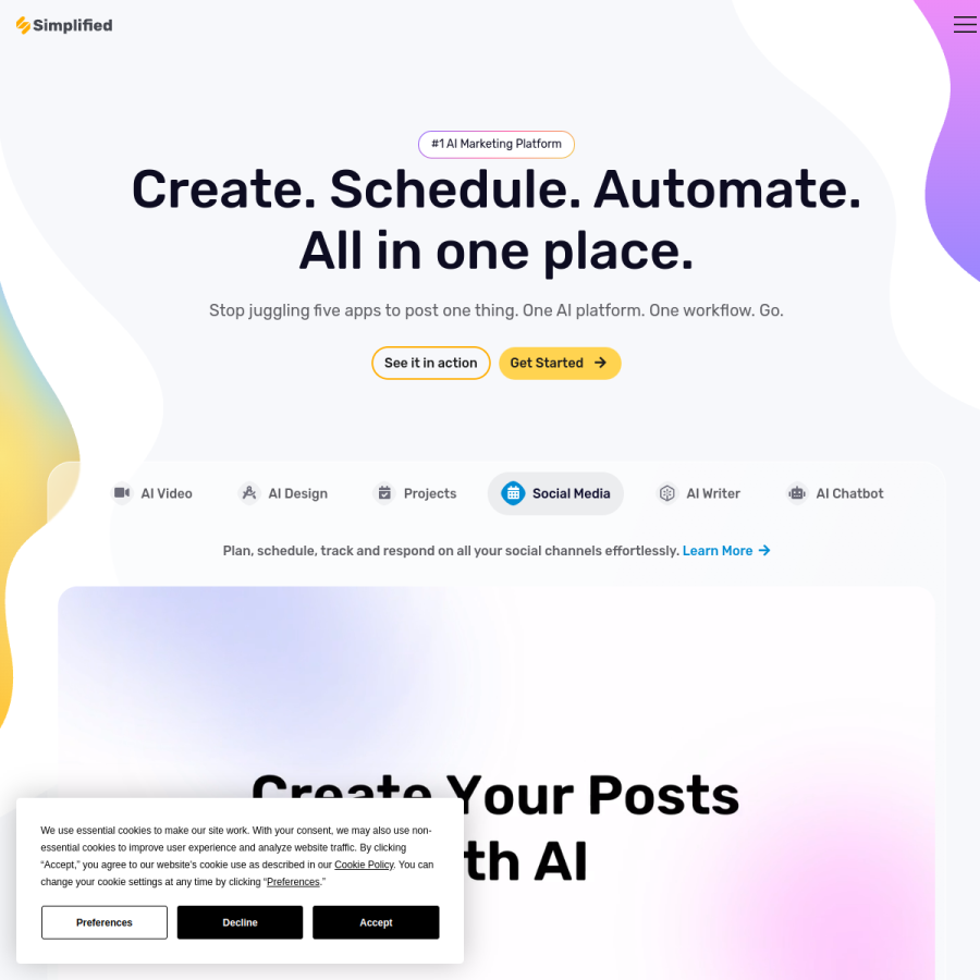 simplified.com homepage screenshot