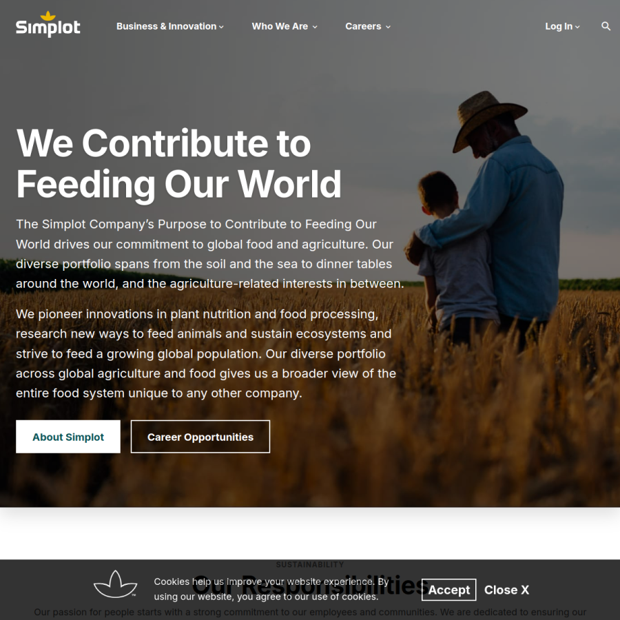 simplot.com homepage screenshot