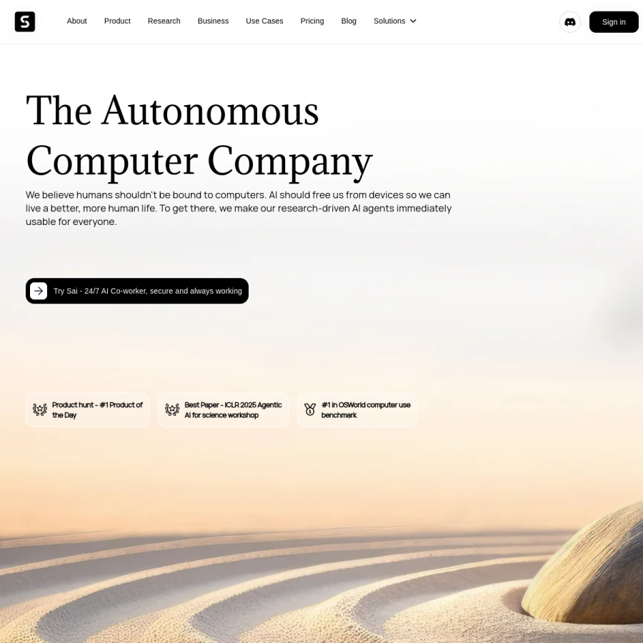 simular.ai homepage screenshot