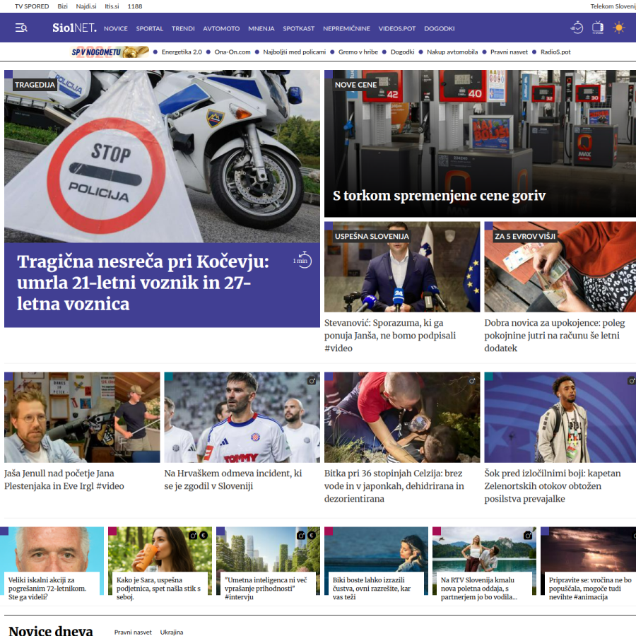 siol.net homepage screenshot