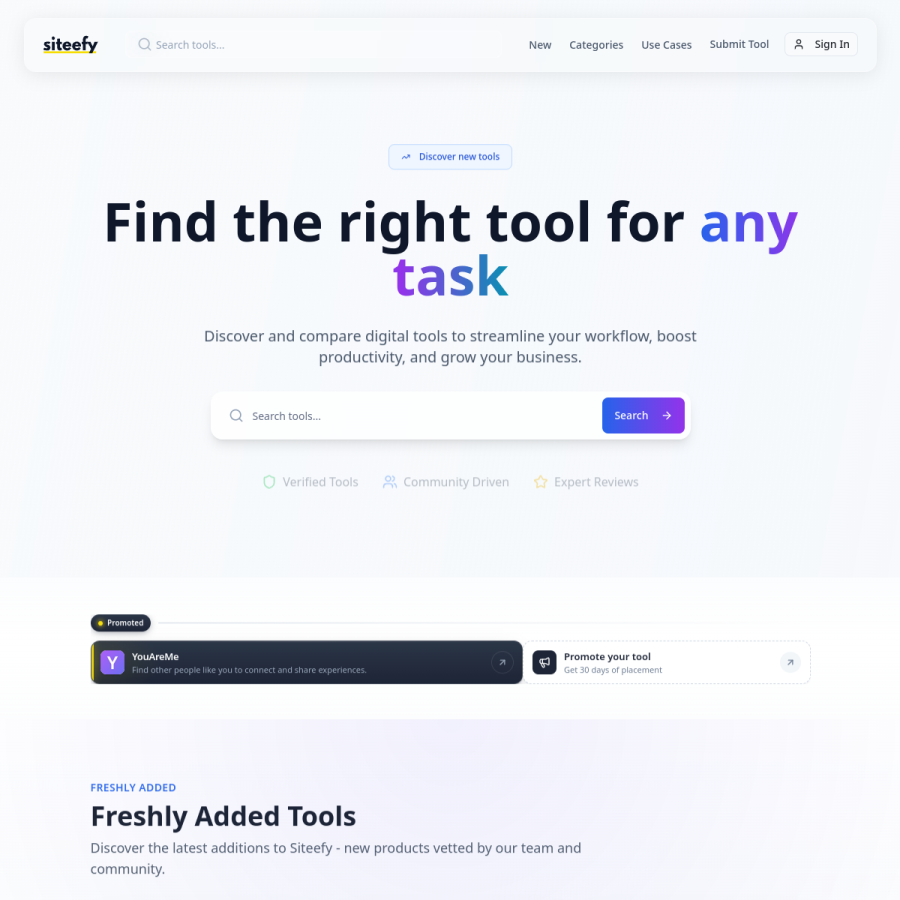 siteefy.com homepage screenshot