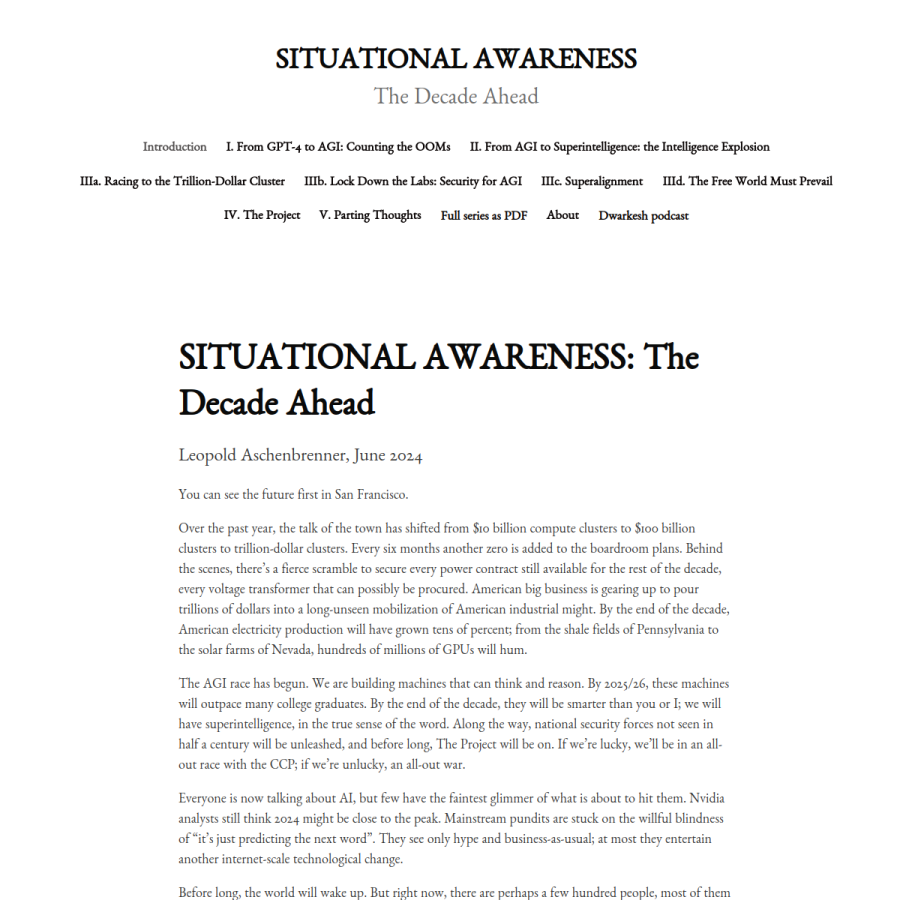 situational-awareness.ai homepage screenshot