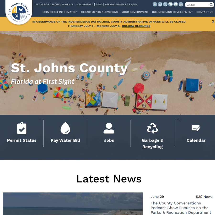 sjcfl.us homepage screenshot
