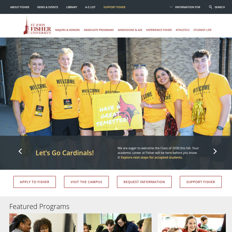 sjfc.edu homepage screenshot