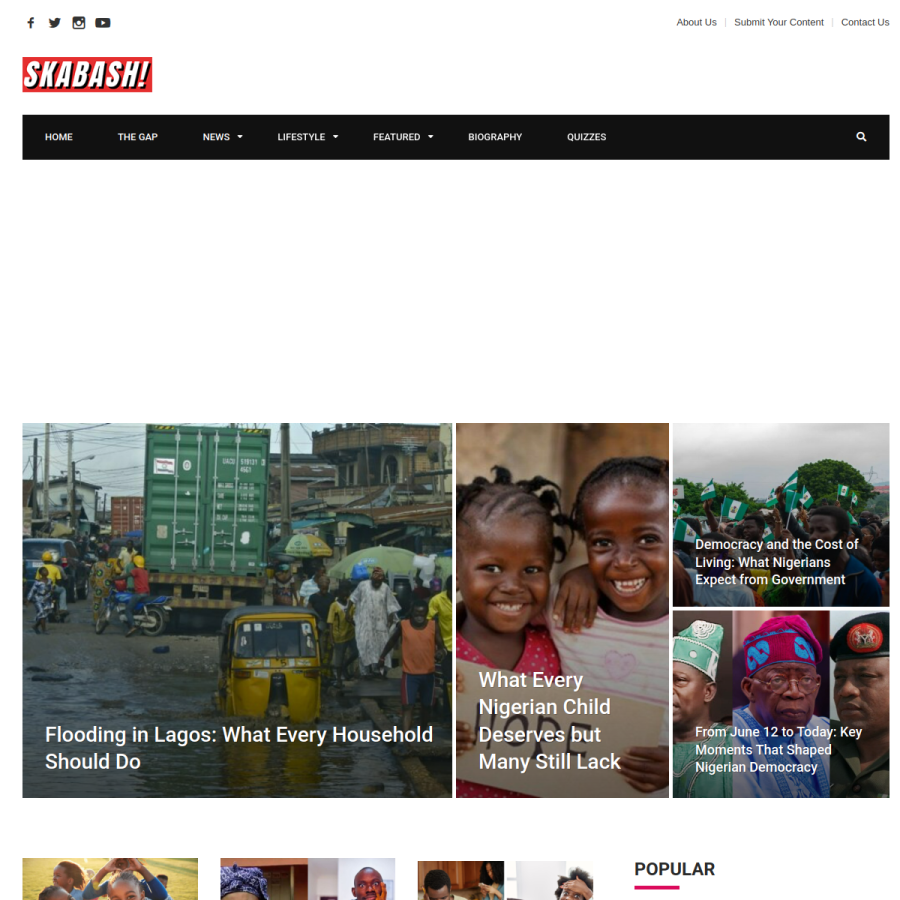 skabash.com homepage screenshot