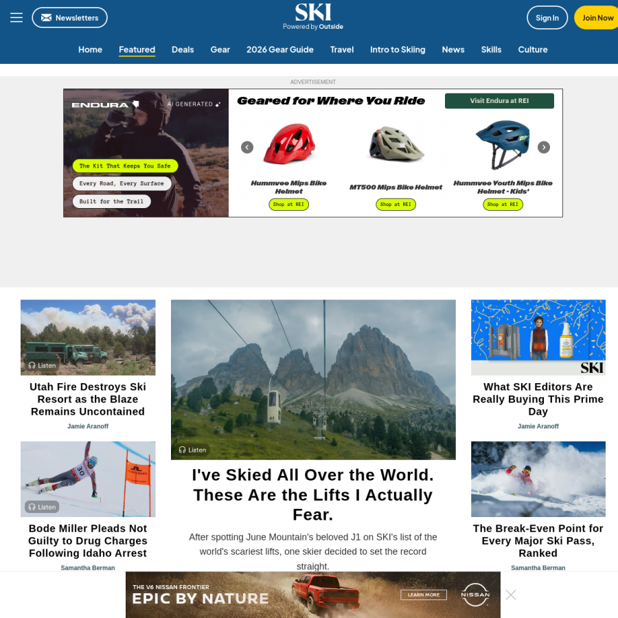 skimag.com homepage screenshot