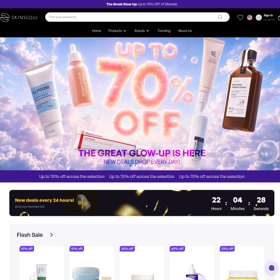 skin-seoul.com homepage screenshot