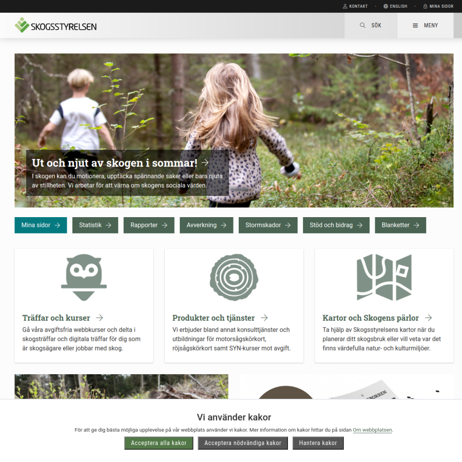 skogsstyrelsen.se homepage screenshot