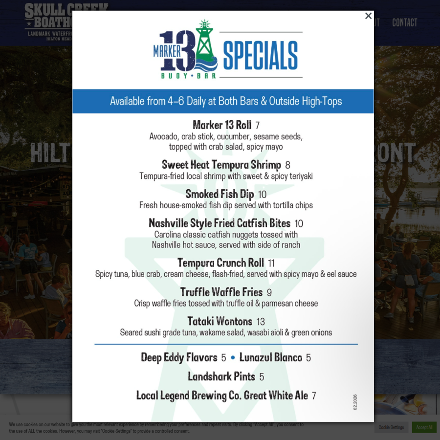 skullcreekboathouse.com homepage screenshot