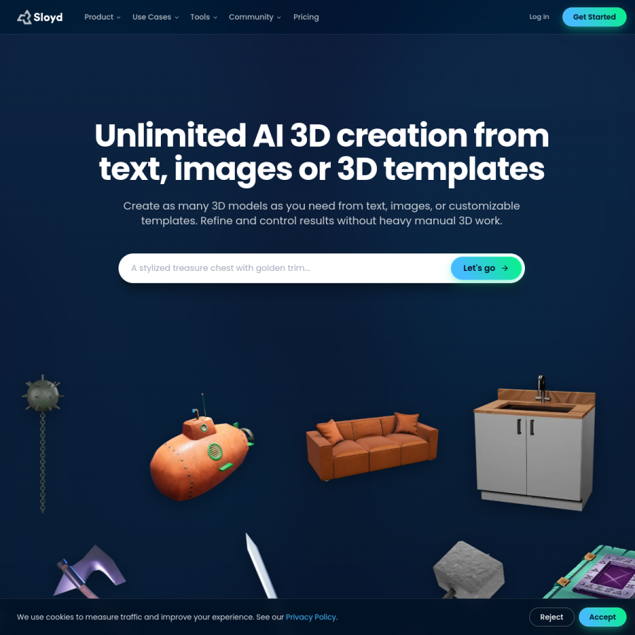 sloyd.ai homepage screenshot