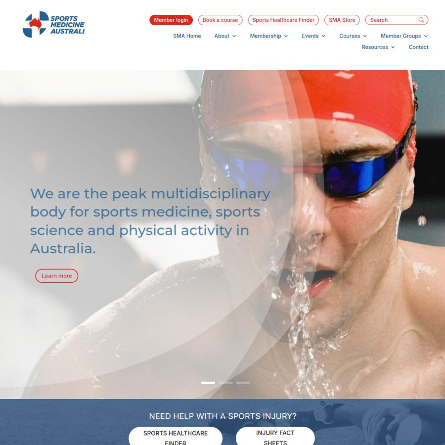 sma.org.au homepage screenshot
