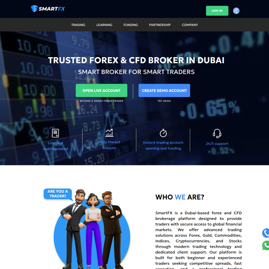 smartfx.com homepage screenshot
