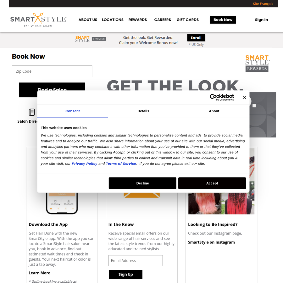 smartstyle.com homepage screenshot