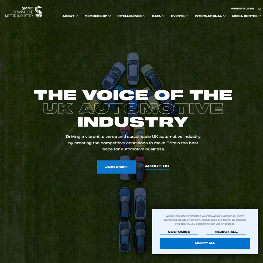 smmt.co.uk homepage screenshot