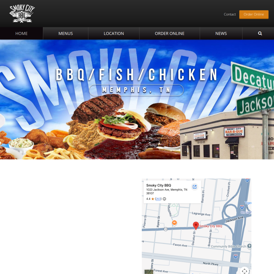smokycitybbq.com homepage screenshot